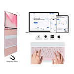 Funda Con Teclado Rosado Para iPad Pro 11 M5 2025 Español
