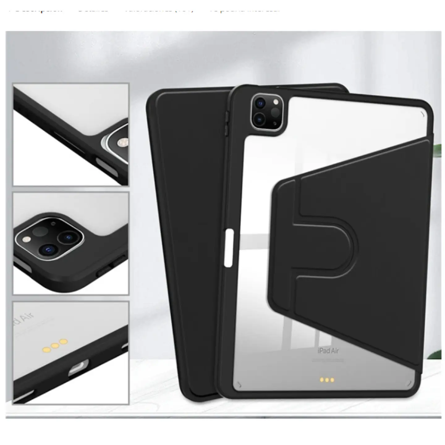 Carcasa Smart Cover Clear 360 Para iPad Pro 13 M5 2025 8