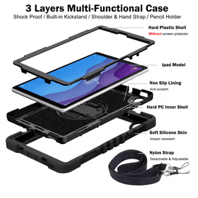 Funda Carcasa Antigolpes 360 Para Tablet A11 2025 Con Correa