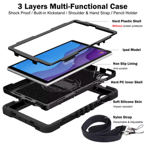 Funda Carcasa Antigolpes 360 Para Tablet A11 2025 Con Correa
