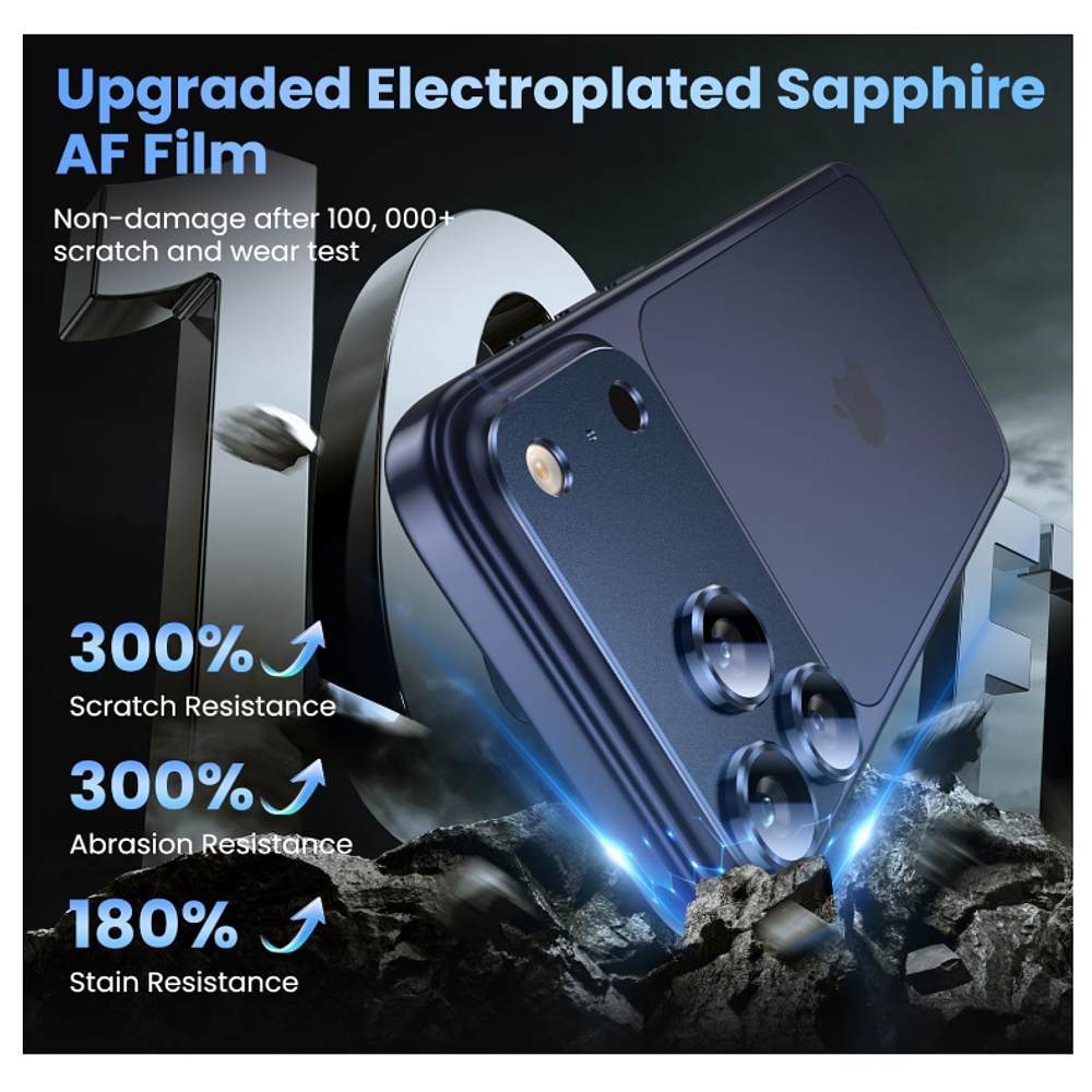 Protector trasero de cámara para iPhone 17 Pro Max Azul