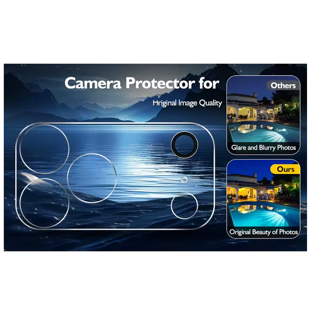 Protector Trasero de Cámara para iPhone 17 Pro Transparente