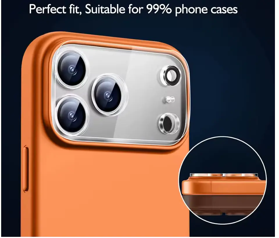 Protector Trasero de Cámara para iPhone 17 Pro Transparente 4