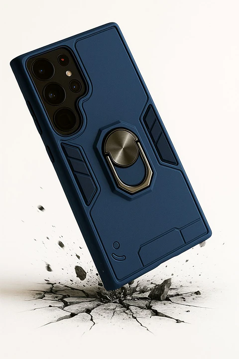 Carcasa Para Samsung S26 Ultra Anti Golpes Anillo Azul