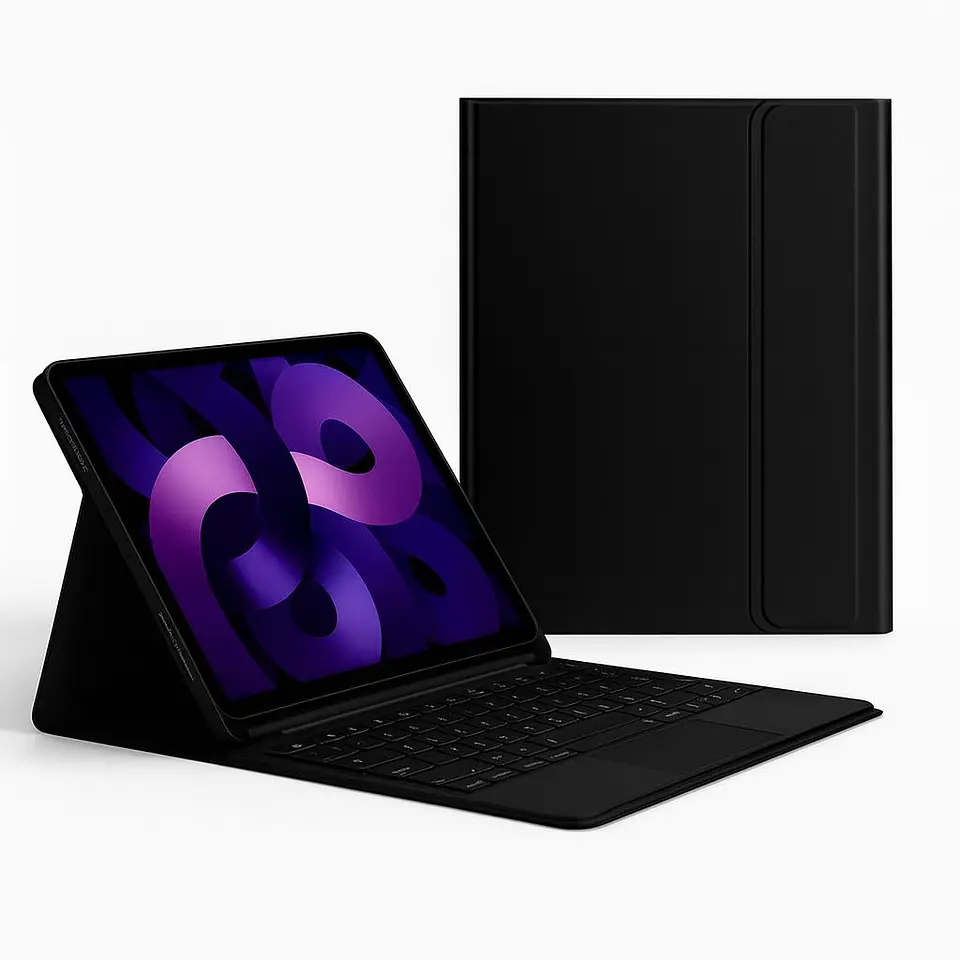 Funda Con Teclado Negro Para iPad A16 11th Gene Touchpad 6