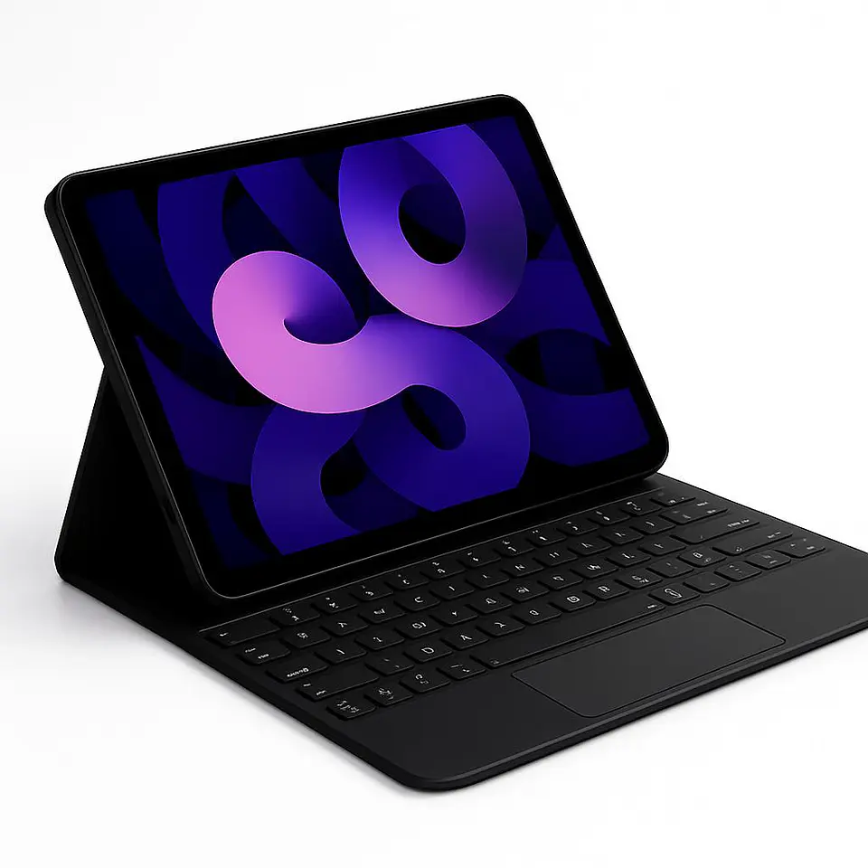 Funda Con Teclado Negro Para iPad A16 11th Gene Touchpad 1