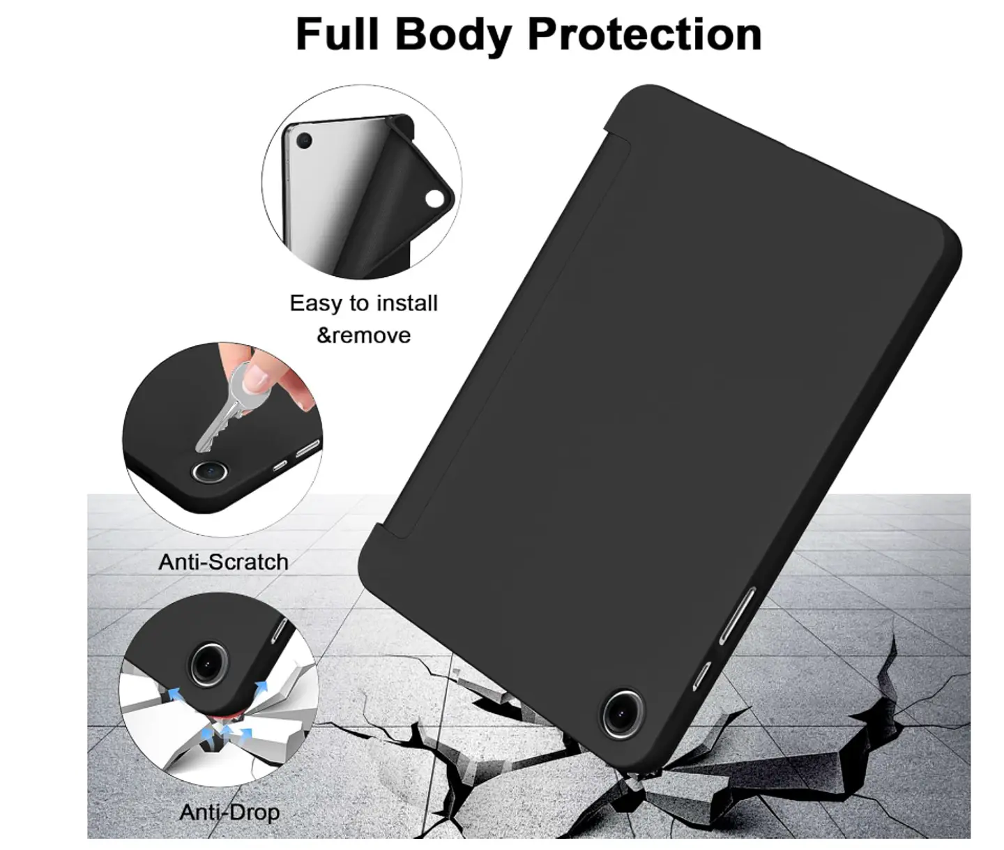Funda Carcasa Smart Cover Para Tablet Samsung A11+ Plus 2025 5