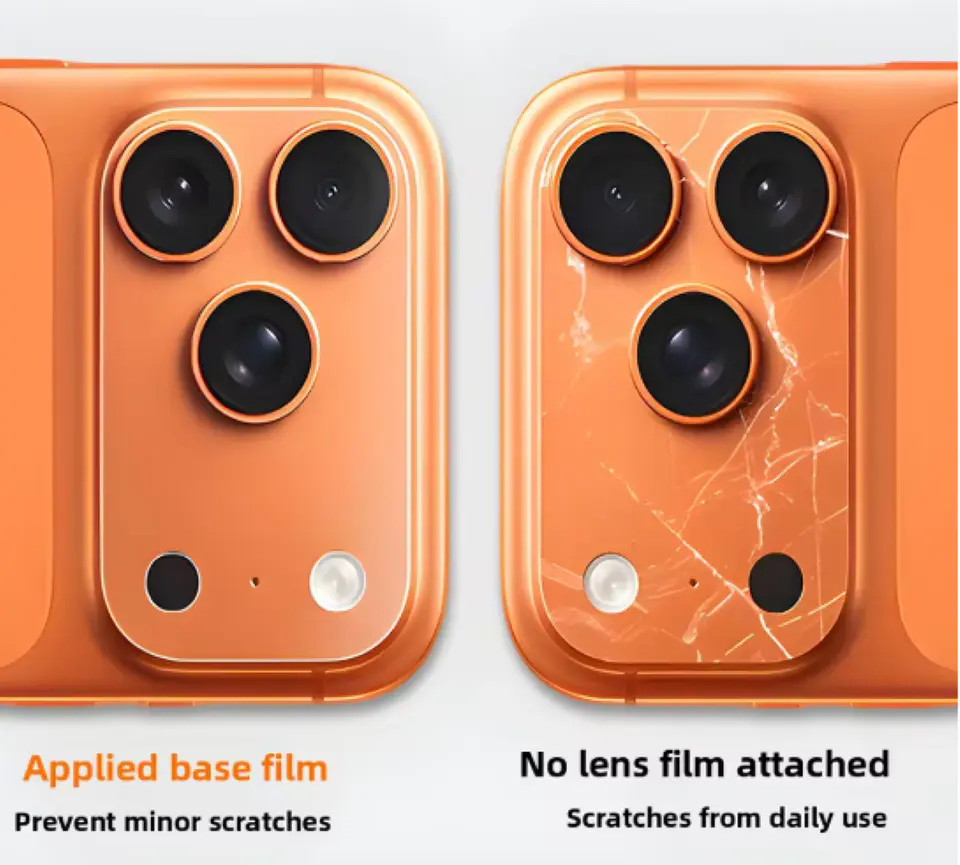 Protector trasero de cámara para iPhone 17 Pro Orange 2
