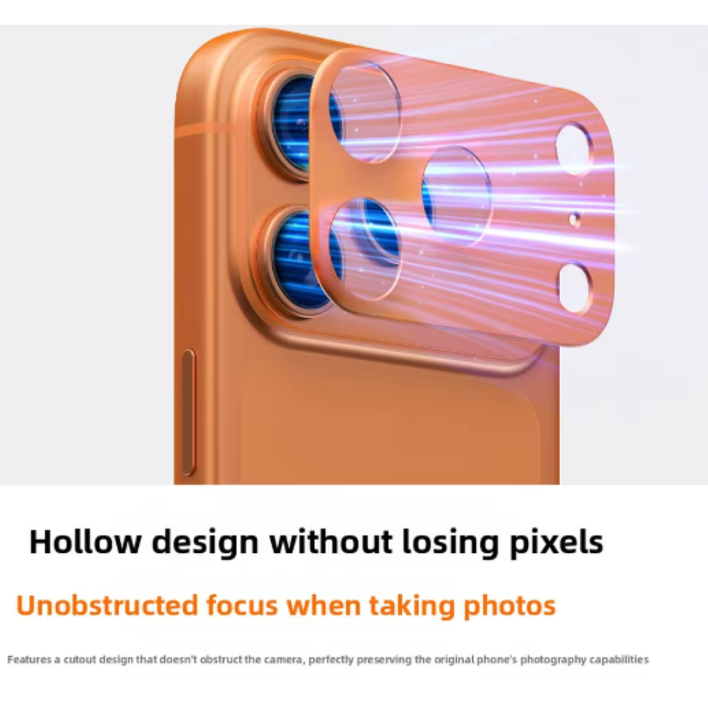 Protector trasero de cámara para iPhone 17 Pro Orange