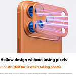 Protector trasero de cámara para iPhone 17 Pro Orange