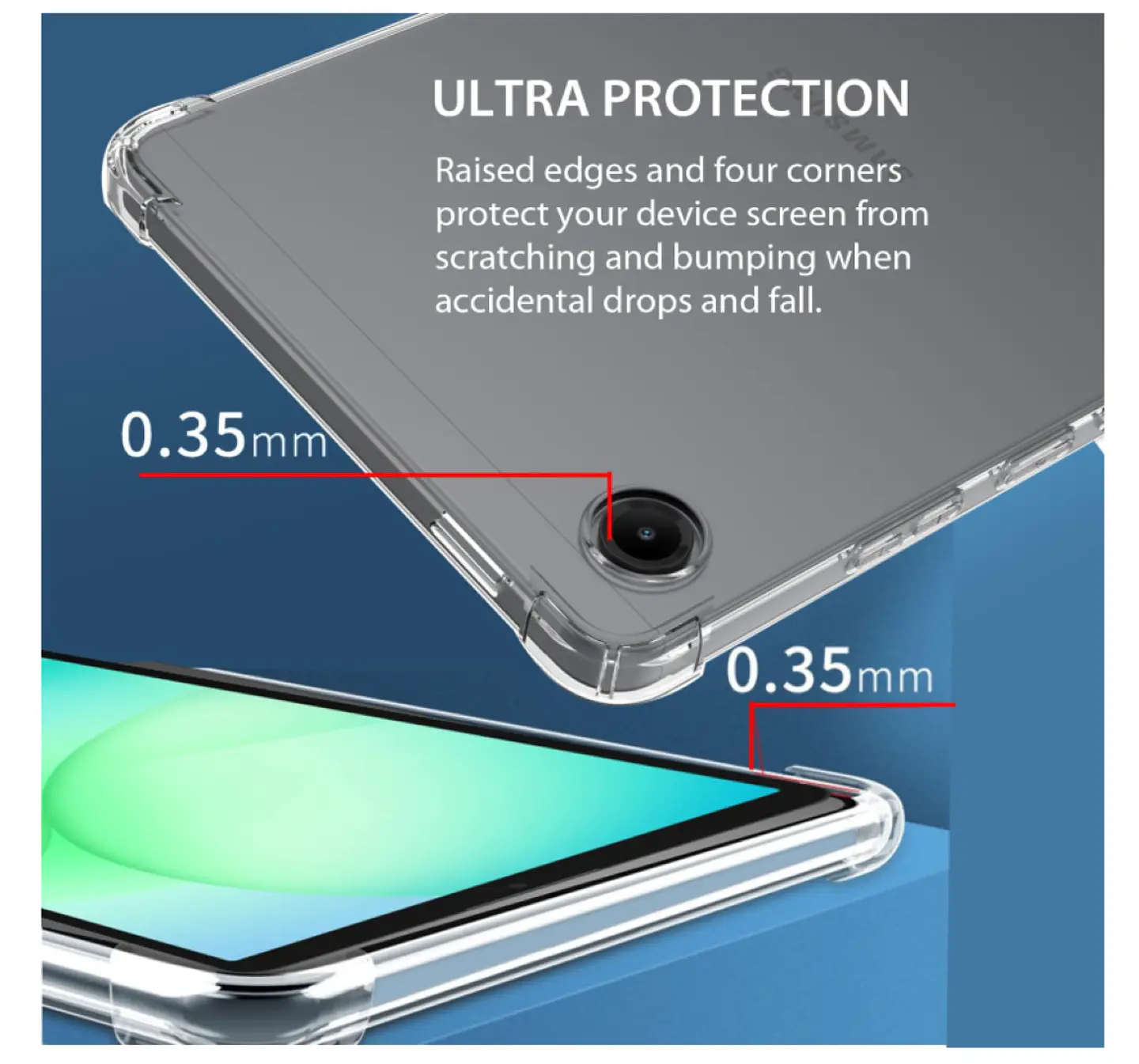 Carcasa Transparente Reforzada Para Tablet Samsung A11 Plus 3