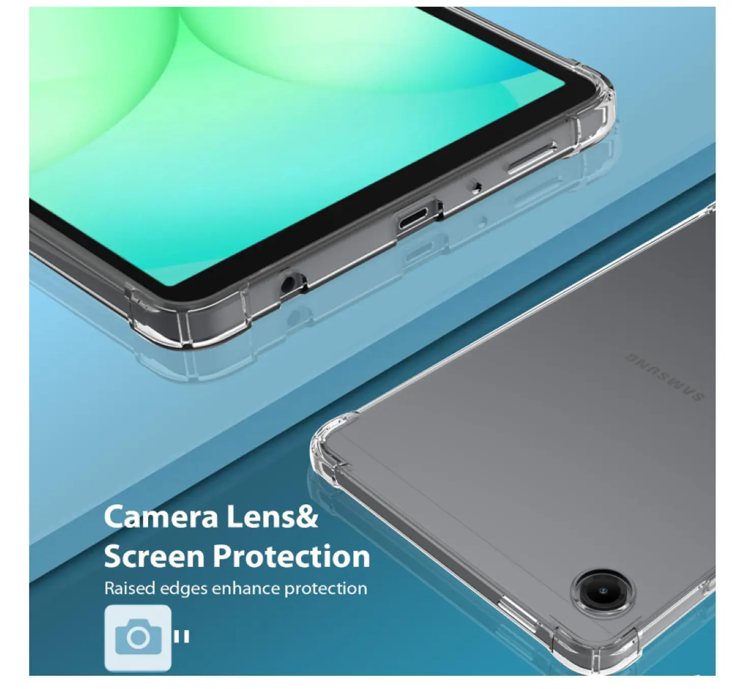 Carcasa Transparente Reforzada Para Tablet Samsung A11 Plus 5