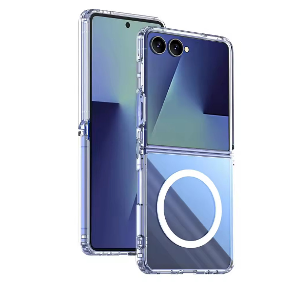 Carcasa Para Samsung Z Flip 7 Transparente MagSafe