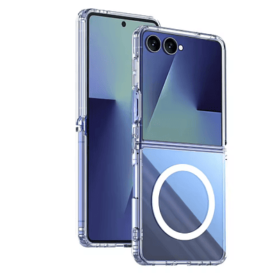 Carcasa Para Samsung Z Flip 7 Transparente MagSafe
