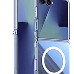 Carcasa Para Samsung Z Flip 7 Transparente MagSafe