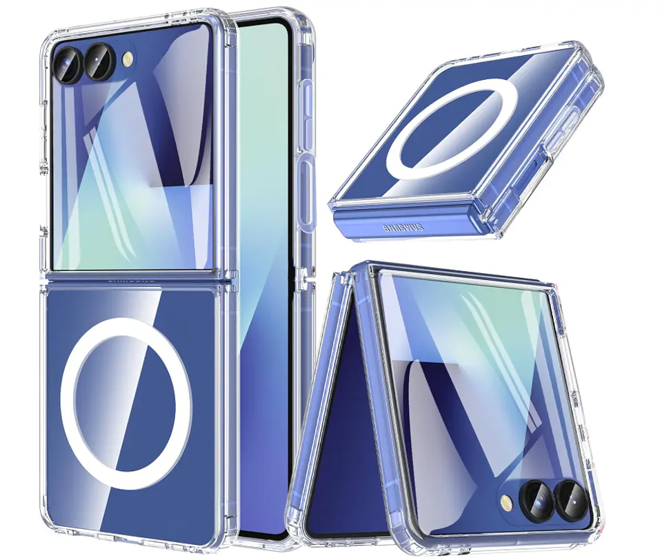 Carcasa Para Samsung Z Flip 7 Transparente MagSafe 2