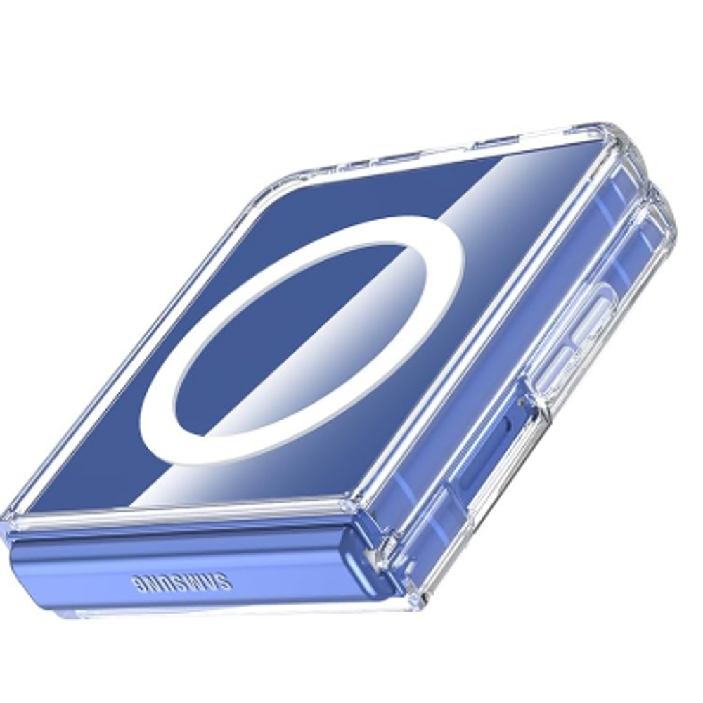 Carcasa Para Samsung Z Flip 7 Transparente MagSafe