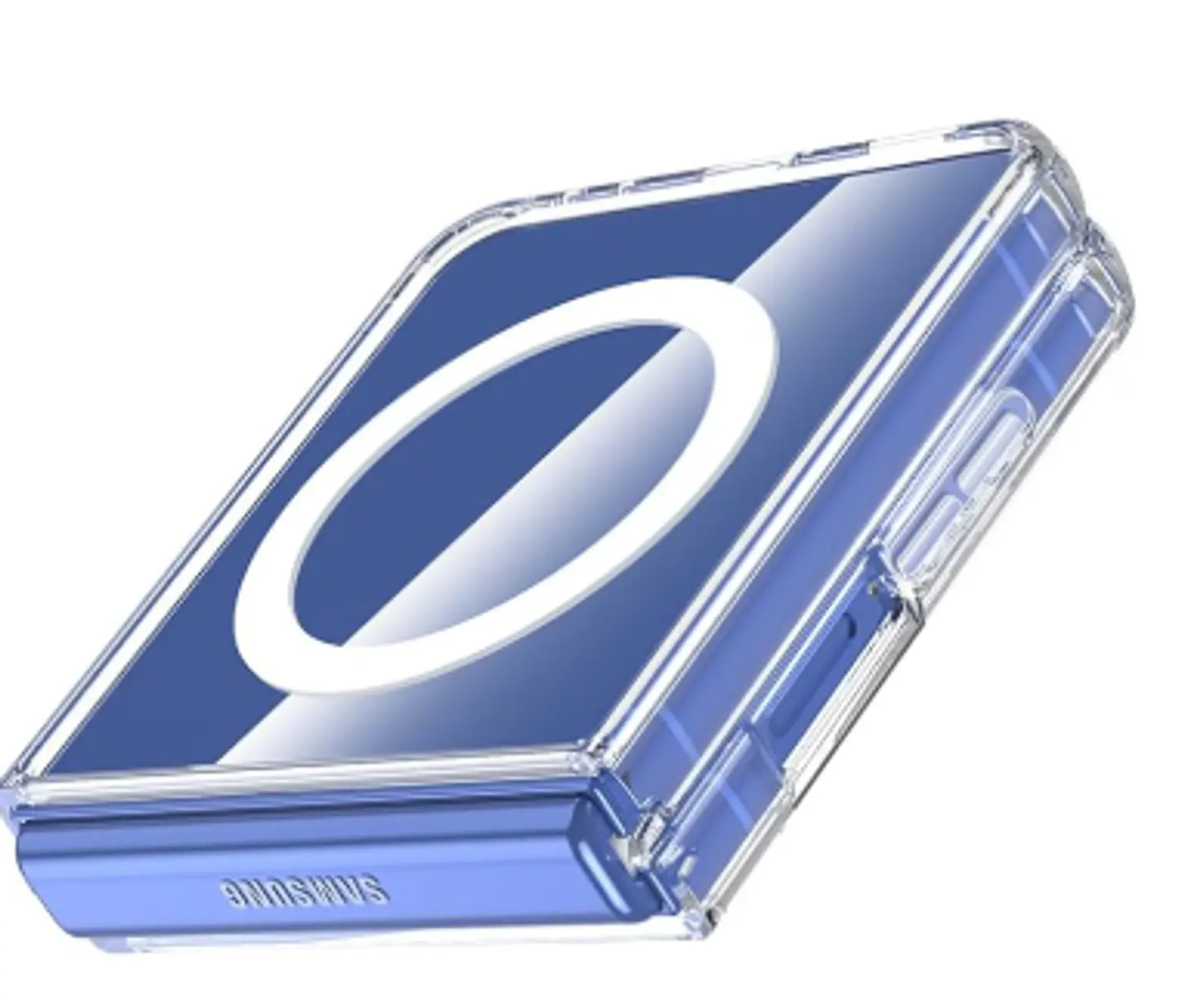 Carcasa Para Samsung Z Flip 7 Transparente MagSafe 3