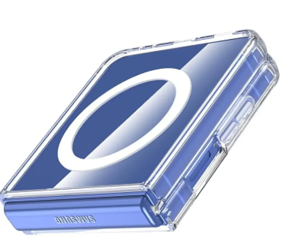 Carcasa Para Samsung Z Flip 7 Transparente MagSafe 3
