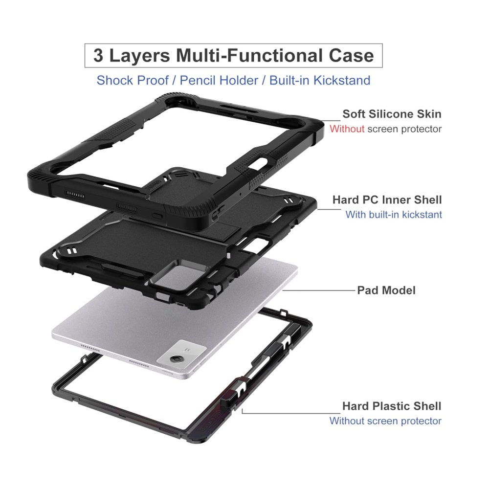 Funda Carcasa Antigolpes 360 Para Tablet Idea Tab Plus 12.1