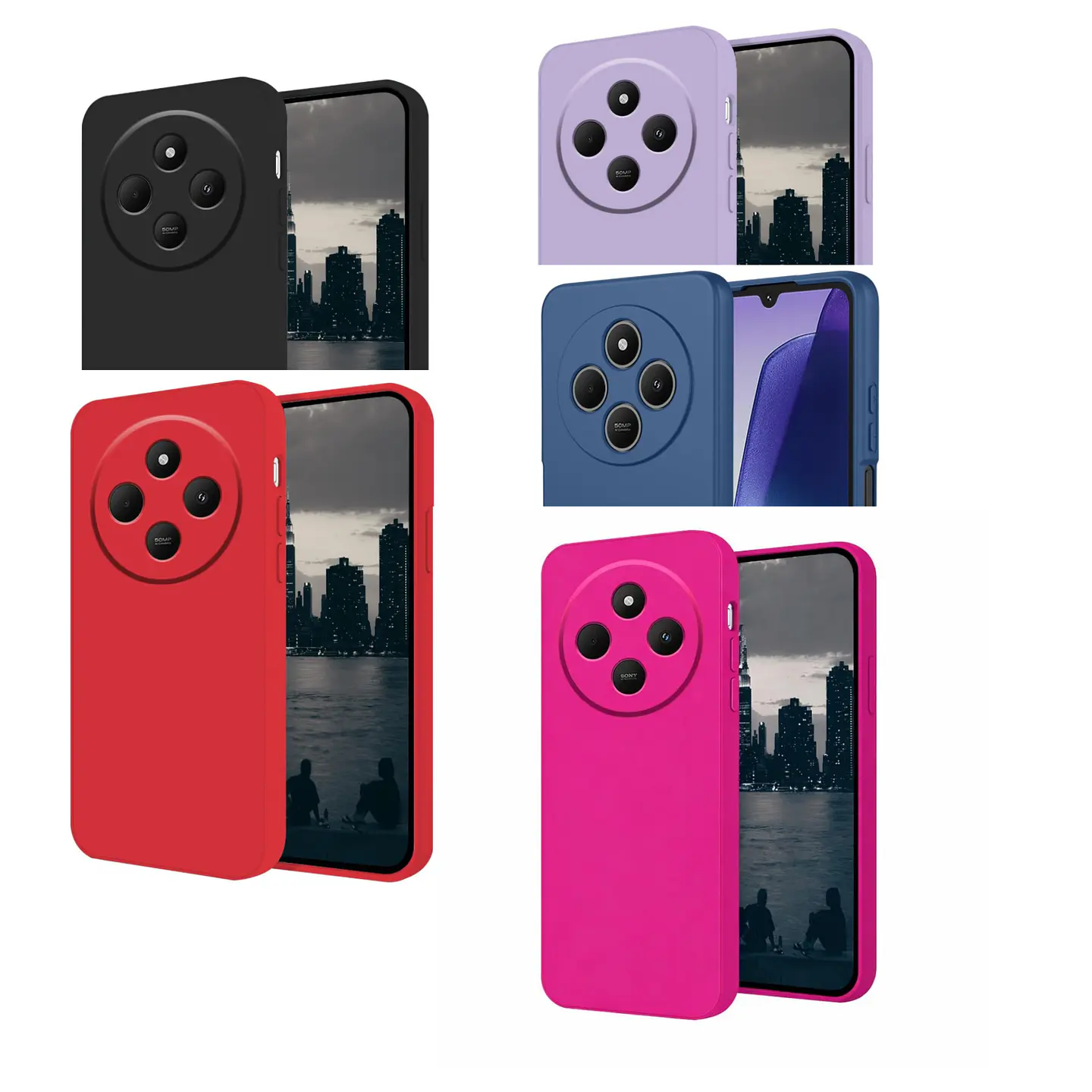 Carcasa Funda Para Xiaomi 14c 5g Silicona Color 1