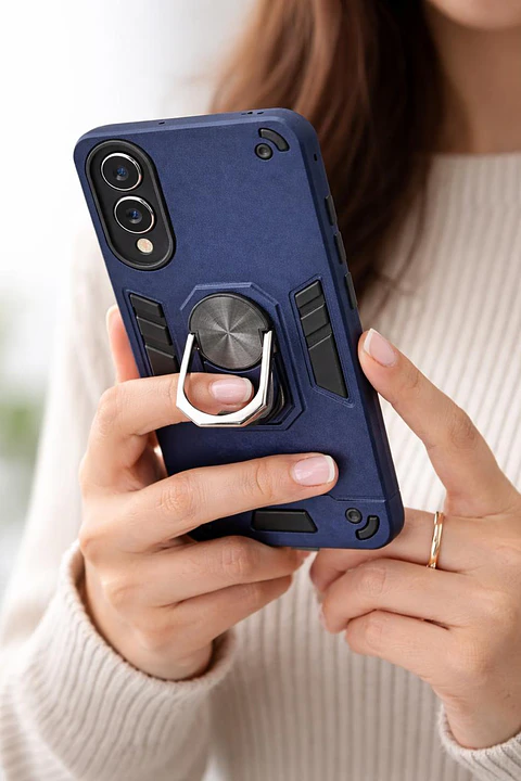 Carcasa Para Samsung S25 Edge Anti Golpes Anillo Azul