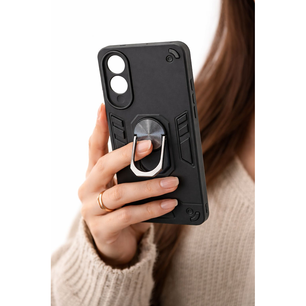 Carcasa Para Samsung S25 Edge Anti Golpes Anillo Negro