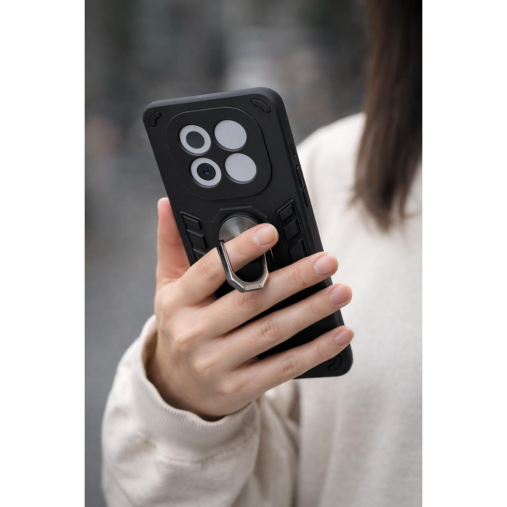 Carcasa Para Xiaomi Note 14 Pro 5g Anti Golpes Anillo Negro