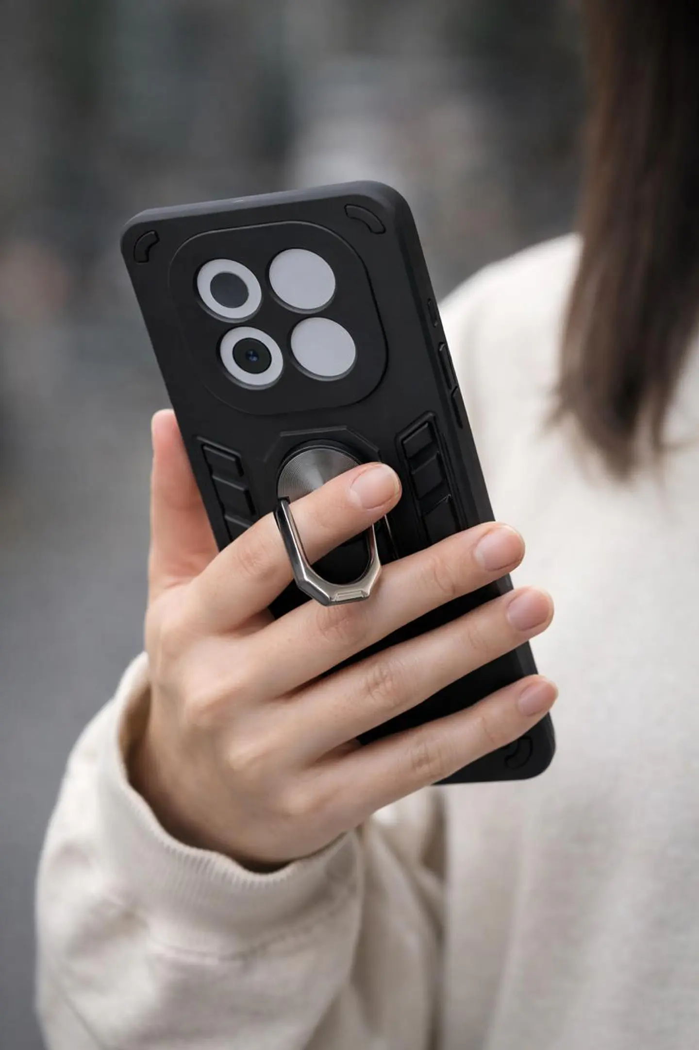 Carcasa Para Xiaomi Note 14 Pro 5g Anti Golpes Anillo Negro 3