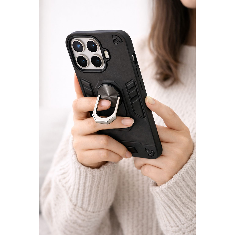 Carcasa Para Xiaomi 15t Anti Golpes Anillo Negro