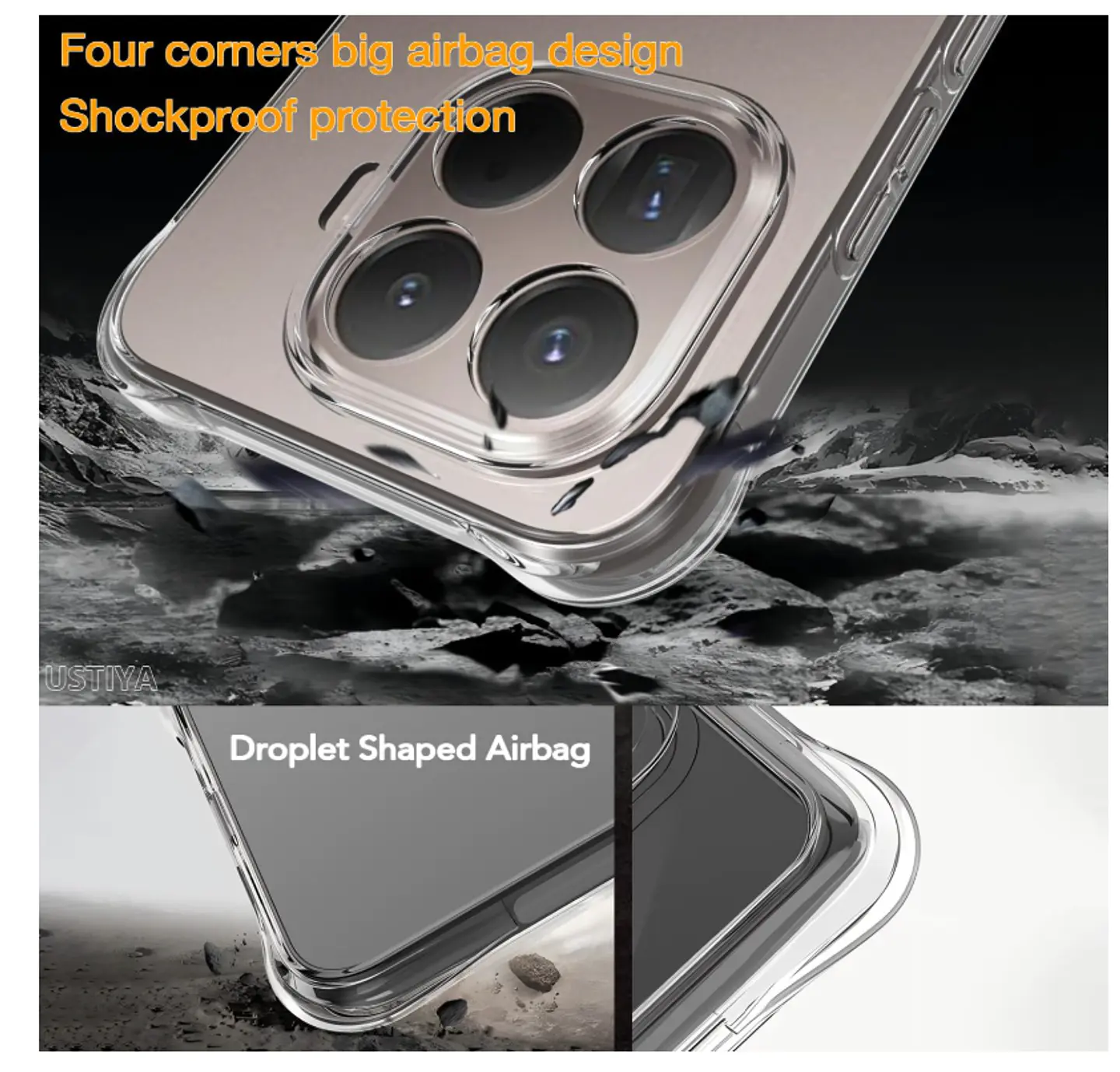 Carcasa Para Xiaomi 15T Pro 5g Transparente Reforzada 3