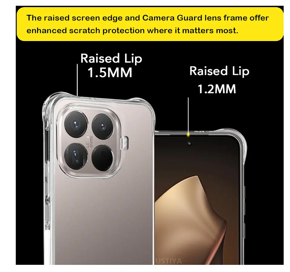 Carcasa Para Xiaomi 15T Pro 5g Transparente Reforzada 4