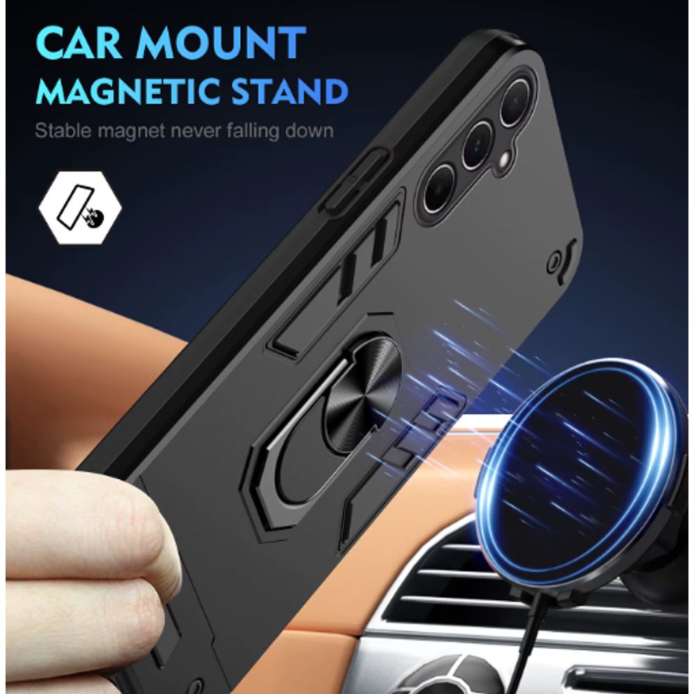 Carcasa Para Samsung A07 5g Anti Golpes Anillo Negro