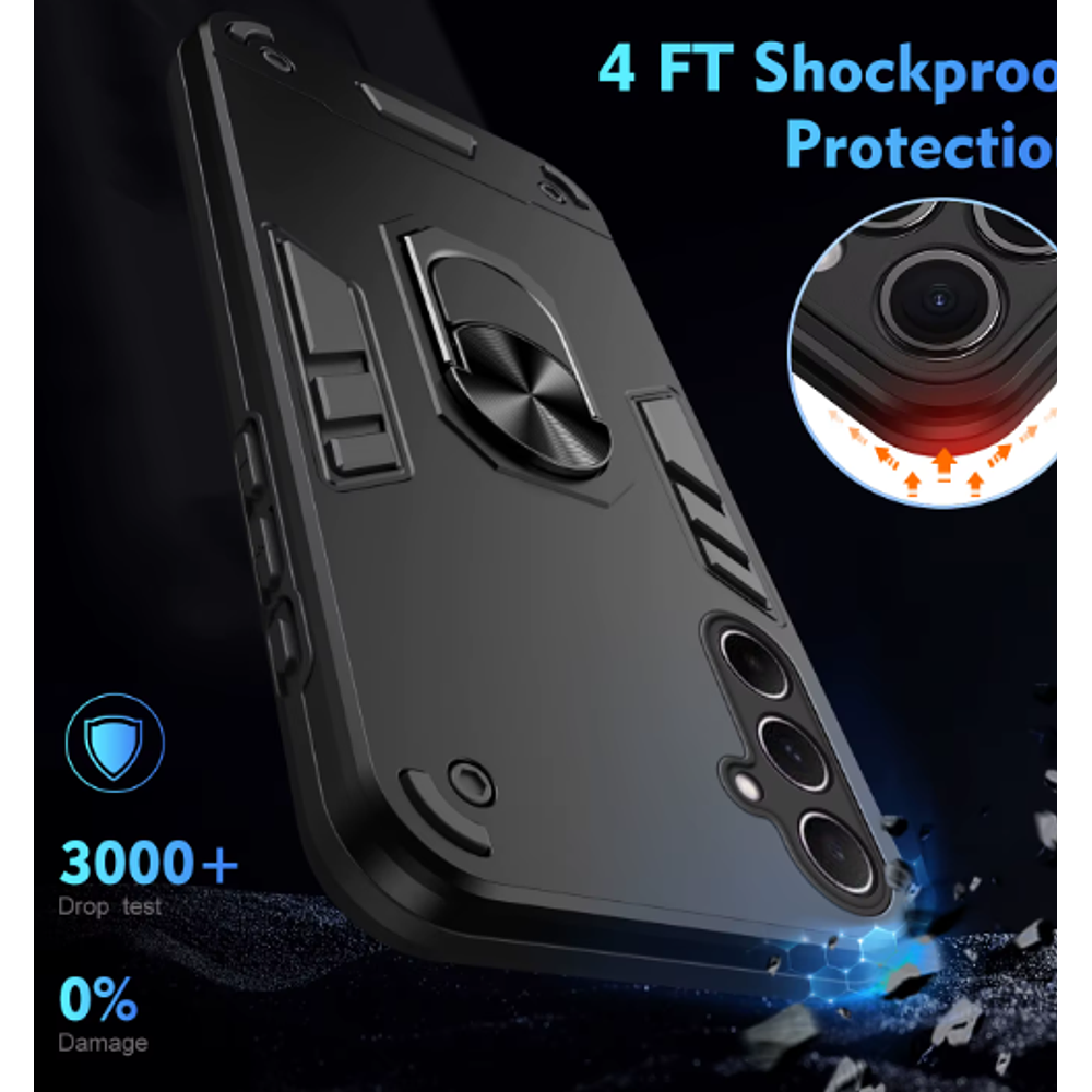 Carcasa Para Samsung A07 5g Anti Golpes Anillo Negro