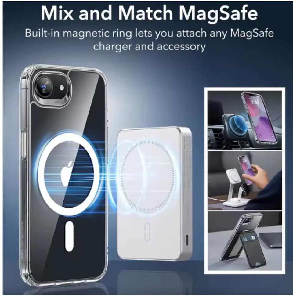 Carcasa Para iPhone 17e Transparente MagSafe 4
