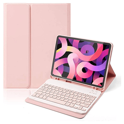 Funda Con Teclado Rosado Para iPad Air 11 M4 2026 Español