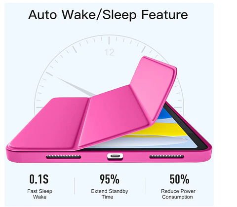 Carcasa Smart Cover Ranura Para iPad Air 11 M4 2026 Fucsia