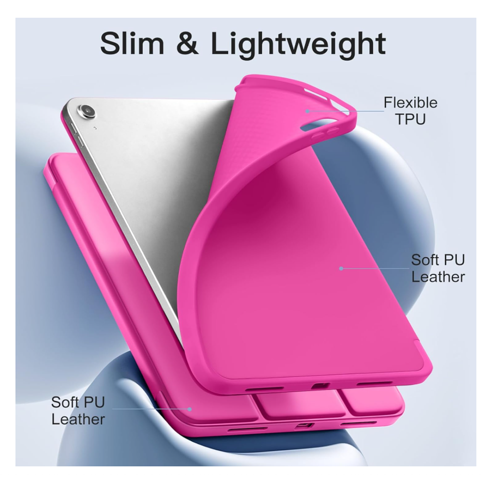 Carcasa Smart Cover Ranura Para iPad Air 11 M4 2026 Fucsia