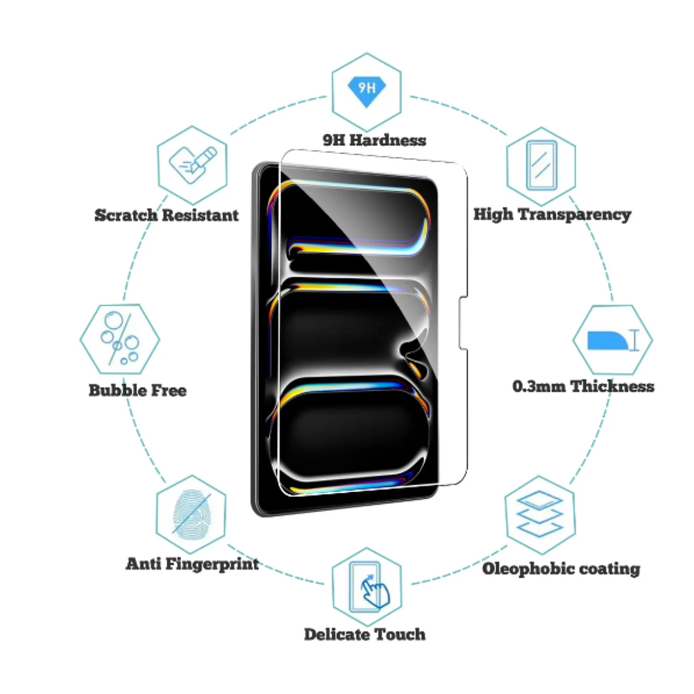 Lámina Mica Vidrio Templado Para iPad Air 11 M4 2026
