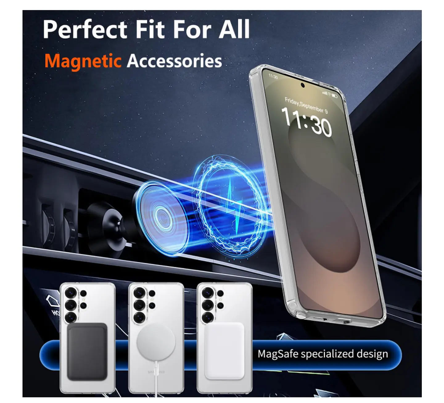 Carcasa Para Samsung S26 Ultra Transparente MagSafe 4