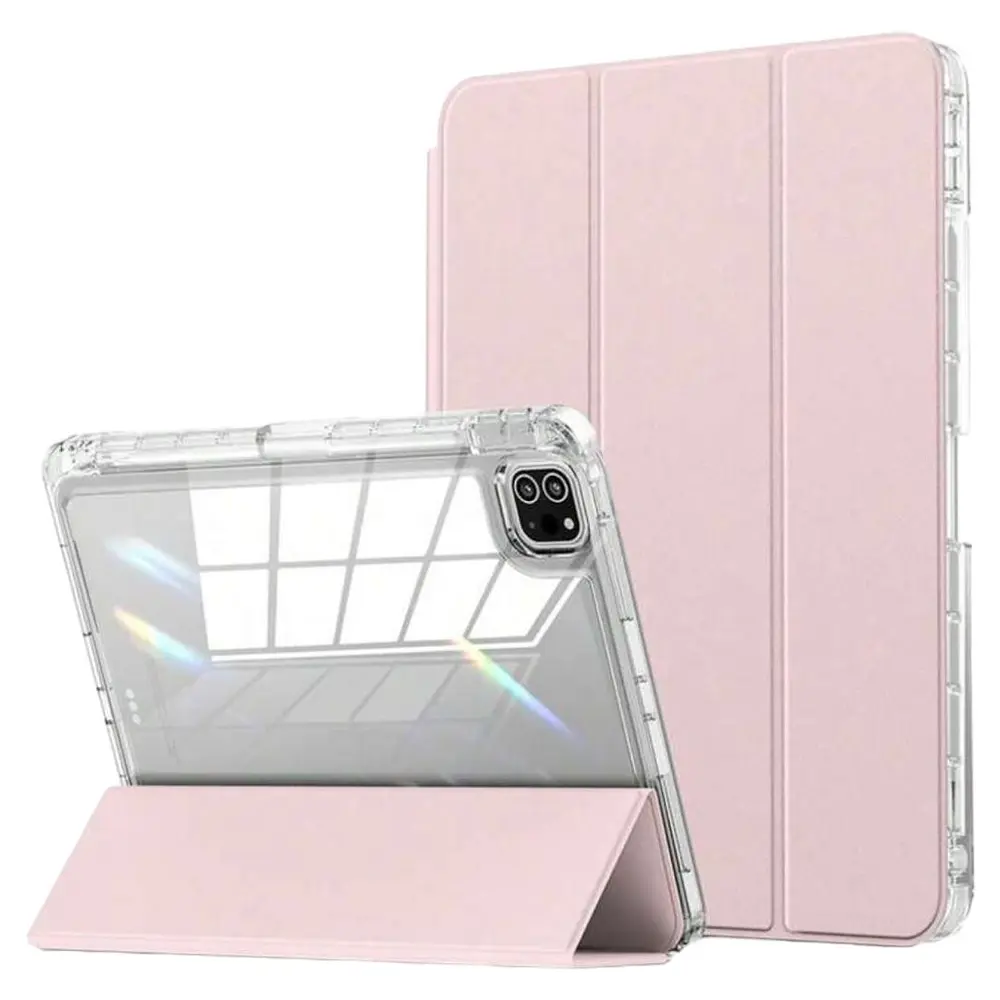 Carcasa Smart Cover Clear Para iPad Air 11 M4 2026 Rosado