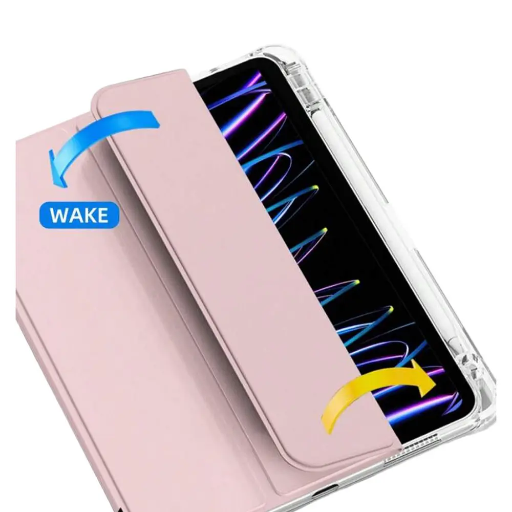 Carcasa Smart Cover Clear Para iPad Air 11 M4 2026 Rosado