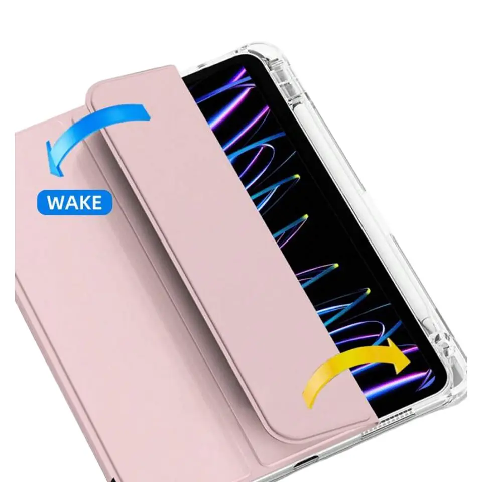 Carcasa Smart Cover Clear Para iPad Air 11 M4 2026 Rosado 2