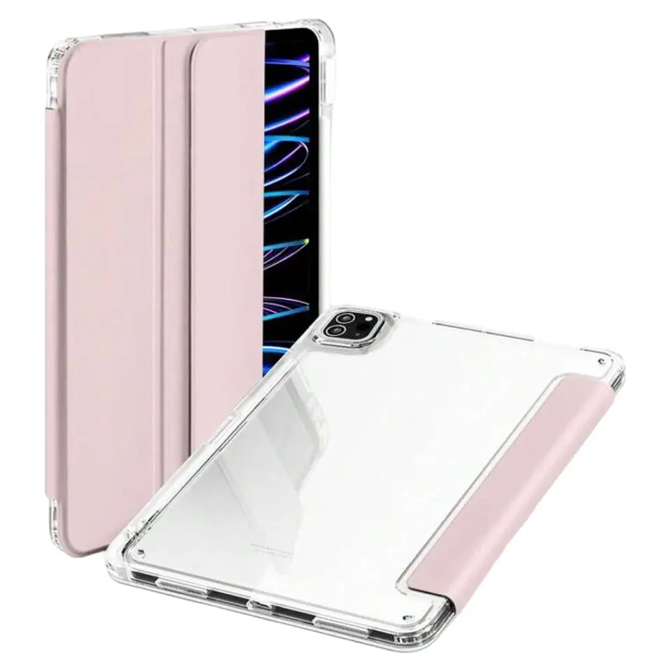 Carcasa Smart Cover Clear Para iPad Air 11 M4 2026 Rosado 5