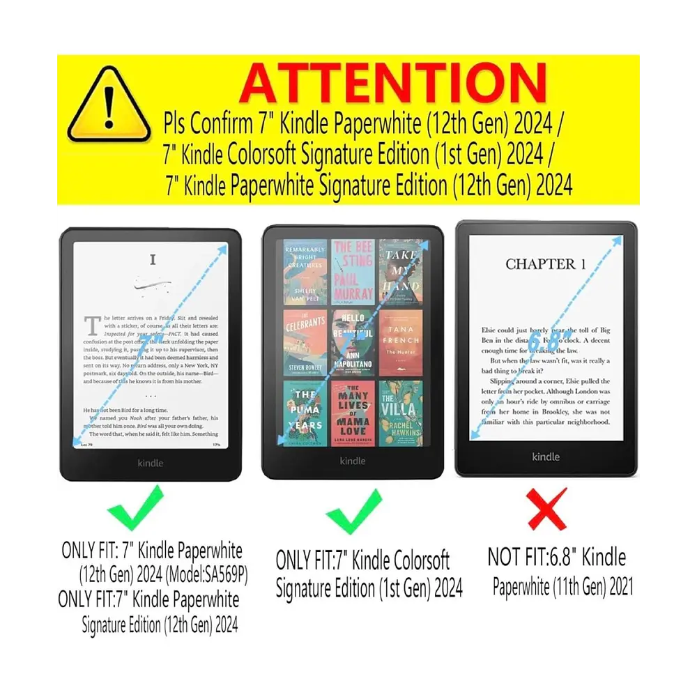 Funda Con Soporte Para Kindle Paperwhite 12th Gen 2024 Negro