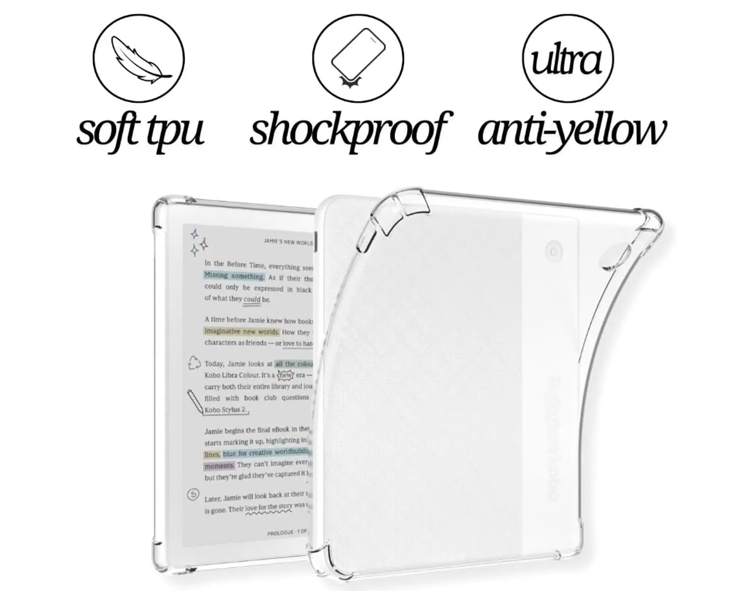 Funda Transparente Para Kobo Libra Colour 2024 7 Pulgadas 2