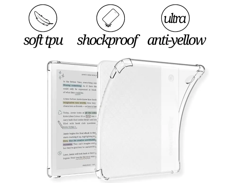 Funda Transparente Para Kobo Libra Colour 2024 7 Pulgadas 2