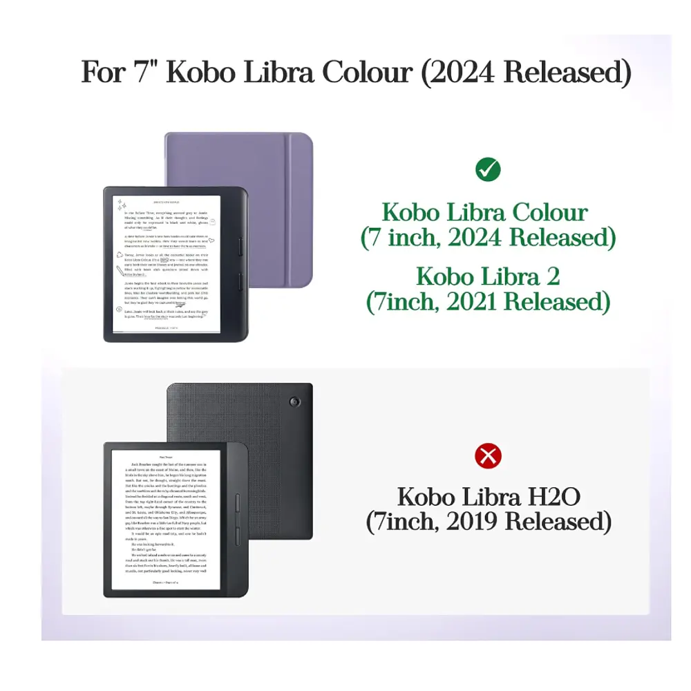 Funda Transparente Para Kobo Libra Colour 2024 7 Pulgadas 