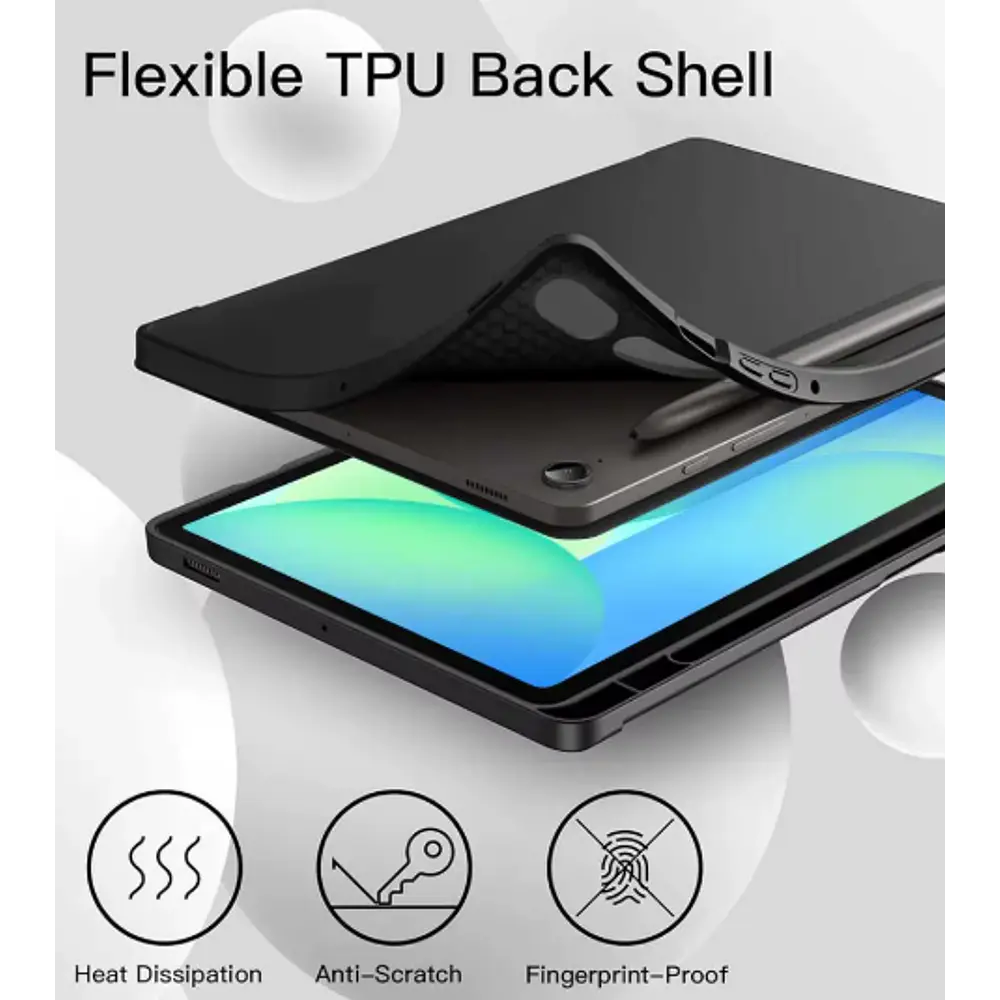 Funda Con Ranura Smartcover Para Tablet Samsung A11+ Plus Negro