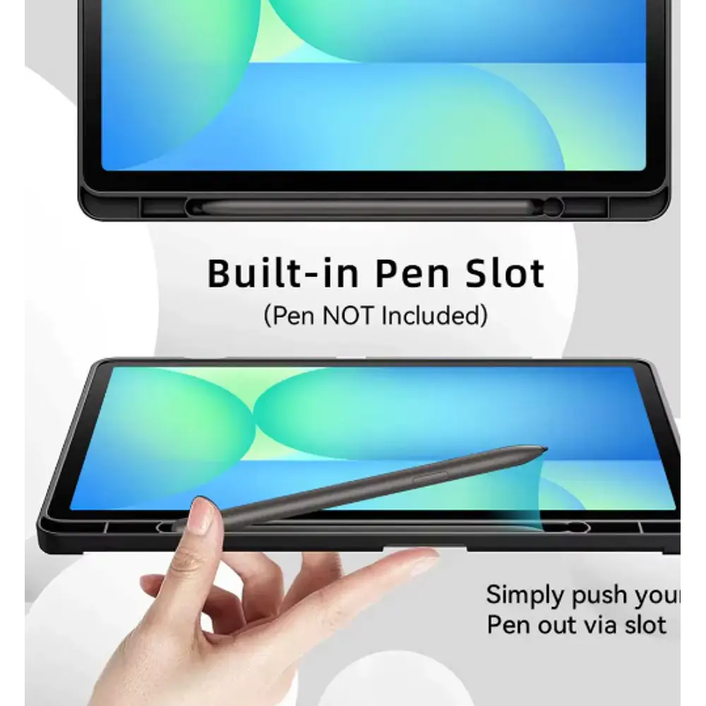 Funda Con Ranura Smartcover Para Tablet Samsung A11+ Plus Negro